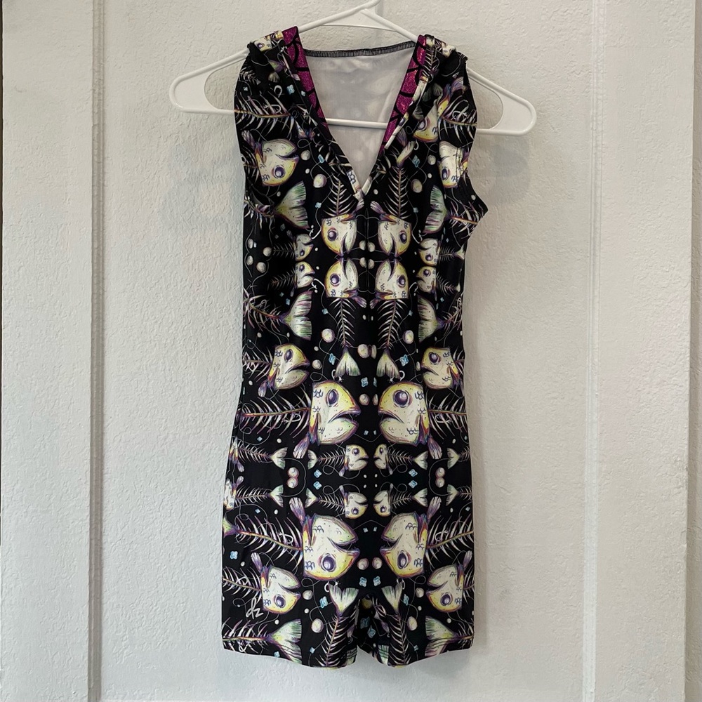 Super Funky Unique Hooded Unitard Size Medium